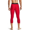 thumbnail image 3 of Under Armour 1361588600XL HeatGear Armour Mens Red Size XL 3/4 Legging, 3 of 6