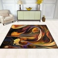 thumbnail image 3 of FREEAM Art Music Abstract Painting Area Rug Mat for Living Dining Dorm Room Bedroom Home Decorative 5'3"x4', 3 of 7