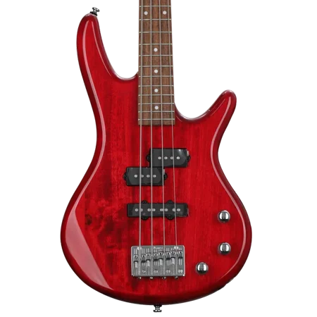 Ibanez miKro Series GSRM20 Electric Bass Guitar, Transparent Red