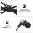 thumbnail image 3 of LOLIPPYY Wired Headset In-ear Earphone Silver Cloth Line Heavy Bass For Running 1Pcs 4.23X0.04X0.14In, 3 of 8