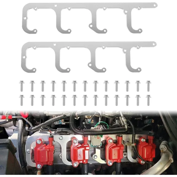 5.3L LS Square Coil Brackets Valve Cover For D581 D514A D510C 12558693 LSX Swap