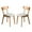Natural+White | 2 Pack, variant on Hassch Solid Oak Wood Dining Chairs Set of 2, Kitchen and Dining Side Chairs with White Padded Upholstered Seat, Ergonomic Curved Backrest, FAS-Grade Oak Construction, Natural Finish