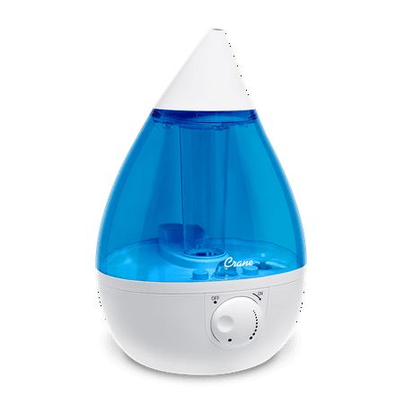

Drop Ultrasonic Cool Mist Humidifier 1.0 Gallon 24 Hour Run Time Whisper Quiet 500 Sq. Ft. Coverage Blue White