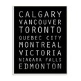 thumbnail image 2 of Stupell Industries 'Canadian Cities Black and White Clean Font Stretched' Textual Art on Canvas, 2 of 2