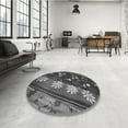 thumbnail image 4 of Ahgly Company Machine Washable Indoor Rectangle Transitional Gunmetal Gray Area Rugs, 7' x 9', 4 of 7