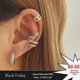 thumbnail image 3 of 2026 Women earring girl stud ear Drop IFMIA Vintage Snake Charm Gold Round Ear Clips Trend Ear Cuffs Vale, 3 of 5