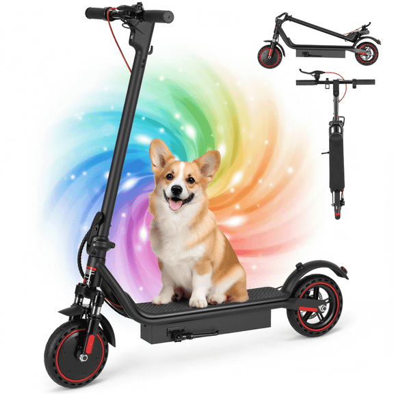 Naipo Electric Scooter,350W Motor up to 16MPH 21-24Miles Range 8.5" Solid Tires Portable Commuting Foldable Scooter for Adults with Dual Braking, Escooter for Adults Commuting