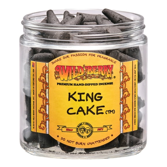20x Wild Berry Incense Cones - King Cake - USA Made 1" Tall