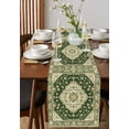 thumbnail image 4 of Green Boho Southwestern Table Runner 70 Inches, Antique Farmhouse Ethnic Bed Runner Dresser Scarves Tabletop for Indoor Outdoor Parties/Ceremony/Banquet, 13" x 70", 4 of 8