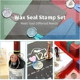 thumbnail image 2 of Pumpkin Wax Seal Stamp Jack o Lantern Sealing Wax Stamp Vintage Retro Stamp for Halloween Envelopes Party Invitation Wine Packages Gift Packing Greeting Cards, 2 of 3