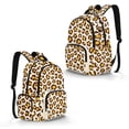 thumbnail image 2 of Xixirimido Brown Cheetah Leopard Print 17" Large Capacity Backpack for Kids Elementary Bookbag Middle High School Bag for Boys & Girls Multi Pockets Rucksack, 2 of 8