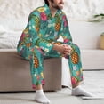 thumbnail image 7 of Salouo Pineapple Print Button-Front Long Sleeve Pajama Set for Men, Soft 2Pjs Men's Long Sleeve Sleepwear-X-Large, 7 of 7