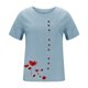 thumbnail image 4 of Fiudx Ofertas Flash Del Día Blusa Informal de Manga Corta con Cuello Redondo y Botones Sueltos para Mujer, 4 of 5