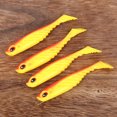 thumbnail image 4 of Accesorio de pesca anticorrosión 4PCS señuelo de pesca suave lubina a rayas naranja / leopardo de espalda roja para pesca nocturna ANGGREK Otros, 4 of 8