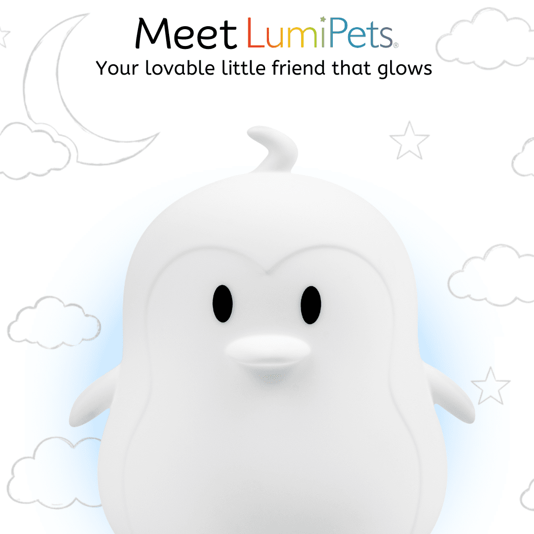 LumiPets By Lumieworld Nursery Nightlight: Penguin-Shaped Baby Nightlight - Rechargeable