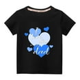 thumbnail image 2 of Piuwrlz T-Shirt Boy/Girls Fashionable Printed Solid Color Short Sleeve Top Black Size 3 Years, 2 of 4