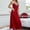 Red, variant on Naittoop Womens Elegant Midi Nightdress Lace Trim Spaghetti Strap Lingerie Slip Dress Satin Silk Valentines Sleepwear