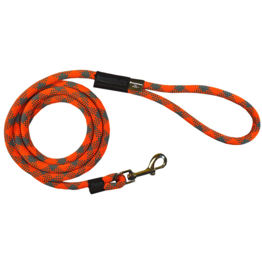 Extremely Durable Dog Rope Leash, Puppy Lead (Orange, 6 feet), By