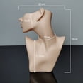 thumbnail image 5 of Tnobhg Head Model Half Face Mannequin Head Jewelry Display Stand Portrait Neck Dummy Head for Necklace Earrings, 5 of 7