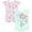 Blue / purple, variant on Princess Ariel Infant Baby Girls 2 Pack Rompers Newborn to Infant