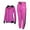 Pink, variant on Women Athletic Full Zip Fleece Jogging Tracksuit Activewear Hooded Sweatsuit Top Black L