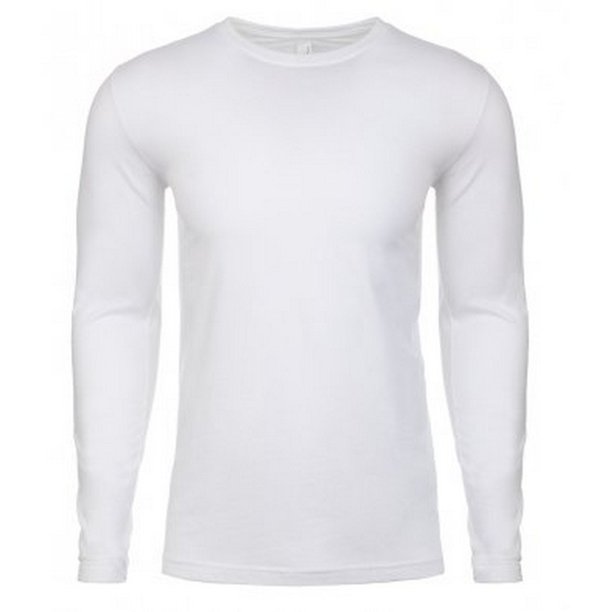 Next Level - Camiseta de Manga Larga para Hombre (Blanco)