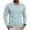 Light Blue, variant on Zivyakyro Collared Mens Polos Button Fall Casual Long Sleeve Loose Shirt Textured Breathable Jacquard Green 3XL