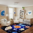 thumbnail image 5 of SARAG Solar System Kids Play Rug - Educational Space Theme Carpet for Playroom/Bedroom, Non-Slip Soft Toddler Activity Rug 5'x7', 5 of 8