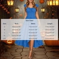 thumbnail image 3 of Karymi Halloween Gothic Renaissance Midi Dresses for Women, Square Neck Ruffle Cap Sleeve Corset Lace‑Up High Waist Ruffled Flared Dress, 3 of 6