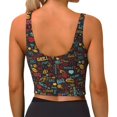 thumbnail image 3 of Lsque BBQ Barbecue Grill Printed Women'S Sports Bra, Compression, Moisture Wicking, High-Impact Sports Bra For Women,Supportive sports bra-Large, 3 of 9