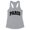 Heather Grey, variant on Paris College Style Tank Top Fitted Racerback Women's Large White