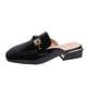 thumbnail image 2 of Mulas planas para mujer, mocasines sin espalda con punta cuadrada, sandalias deslizantes con cadena de metal Wmkox8yii ytu3910, 2 of 6