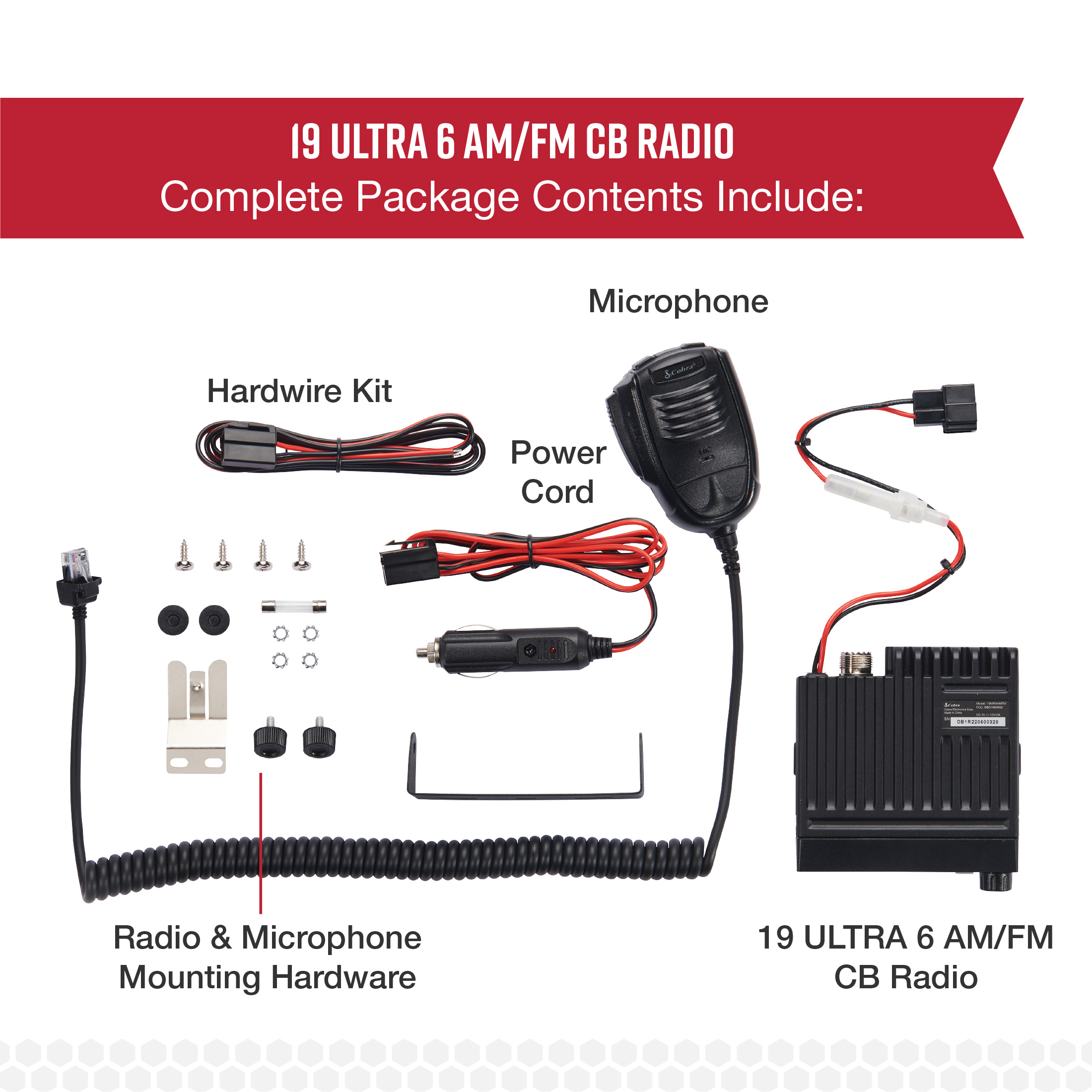 Cobra 19 Ultra 6 AM/FM Compact CB Radio, 40-Channel photo 7
