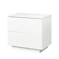 thumbnail image 3 of Modern LED Nightstand High Gloss UV Nightstand With 2 Drawers LED Lights Stylish Bedroom Furniture For Bedroom 19.69in Tall, 3 of 9
