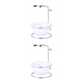 thumbnail image 3 of Jumpingount Estante de almacenamiento Soporte para tazones Multipropósito Mano de obra fina Hierro Ahorro de espacio exquisito Estilo simple Blanco 2Conjunto, 3 of 6