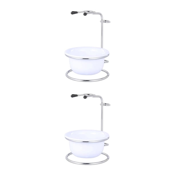 Qarigey Estante de almacenamiento, soporte para cuenco, mano de obra fina multiusos, exquisito hierro multicolor, práctico soporte para Blanco 2piezas