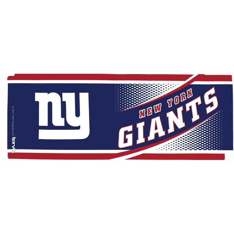 NFL New York Giants NY Tumbler, Football Logo, 16 oz, Blue, BPA Free