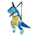 thumbnail image 2 of ZAXARRA Cartoon Dinosaur Backpack, Zipper Plush Schoolbag with Straps, 2 of 5
