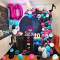 thumbnail image 3 of AOWEE Girl Birthday Music Party Supplies, TikTok Balloon Garland Party Decoration with Hot Pink Blue Black White Balloon, Note Foil Balloons for Musical Short Video Party, 3 of 7