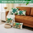 thumbnail image 5 of St Patricks Day Gnome Throw Pillow Covers 18x18 Set of 2 Green Lucky Shamrock Pillow Covers Saint Patricks Day Gnome Decor for Home Couch and Sofa, 5 of 6