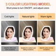 thumbnail image 2 of Espejo de maquillaje COSYGLOW Travel con luz LED de 3 colores, morado, 2 of 7