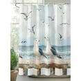 thumbnail image 2 of Fsddascl Coastal Seagull Shower Curtain Set - 48" x 72" Washable Bathtub Curtain with 12 Hooks, Summer Beach Ocean Birds Retro Waterproof Fabric Stall Shower Curtains for Bathroom/Bathtub Décor, 2 of 6