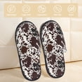 thumbnail image 2 of House Slippers for Women Men - Cow Skin Lightweight House Shoes Fuzzy Slippers, Soft Slip-On Cozy House Slippers for Woman Indoor Outdoor, 2 of 7