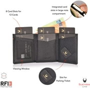 DONBOLSO 2 I Slim Wallet without Coin Pocket I Grained Nappa Black