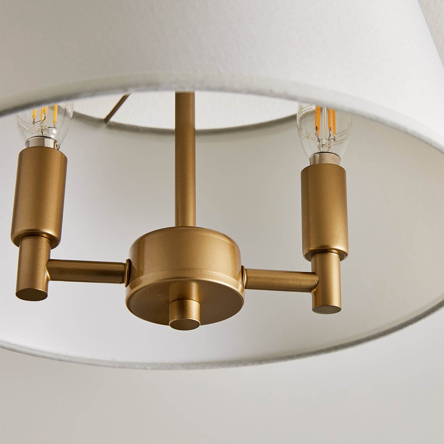 Better Homes & Gardens 2-Light Flush Mount Burnished Brass with Bulb