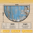 thumbnail image 3 of CURLYOOT Beach Theme Half Round Door Mat 40'' x 63'', Indoor Outdoor Entrance Rug, Semi Circular Area Rug, Non Slip Washable Absorbent Doormat, Seashells Starfish Laundry Room Rug, 3 of 7