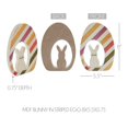 thumbnail image 2 of VHC Brands Bunny Hop MDF Bunny in Striped Egg 5.5x8, Easter Decorations, Home and Table Decor, Spring and Easter Figurines, 2 of 4