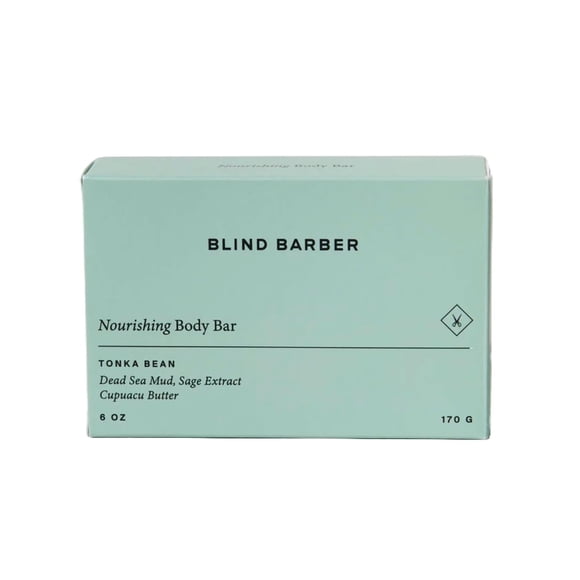 Barra nutritiva Blind Barber – Jabón de barra corporal hidratante – Jabón corporal hidratante que limpia suavemente y deja la piel hidratada – Jabón de barra para hombres (6 onzas)