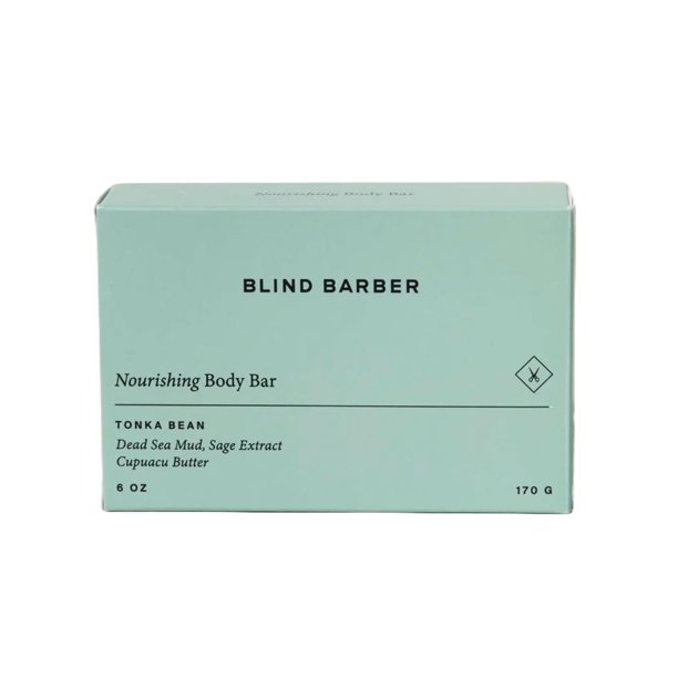 Barra nutritiva Blind Barber – Jabón de barra corporal hidratante – Jabón corporal hidratante que limpia suavemente y deja la piel hidratada – Jabón de barra para hombres (6 onzas)