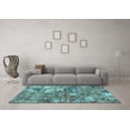 thumbnail image 3 of Ahgly Company Indoor Rectangle Abstract Light Blue Modern Area Rugs, 3' x 5', 3 of 4